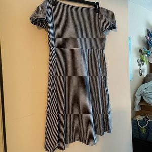 Navy & White Stripe Dress